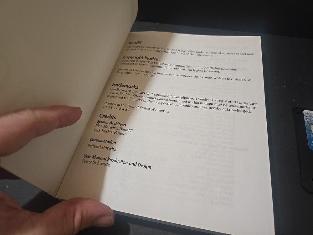 Bandit Linkable Report Writing Toolkit for CA-Clipper Programmers 1993 3.5"