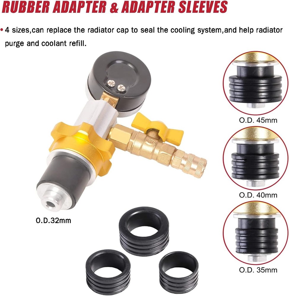 Engine Cooling System Vacuum Purge & Refill Kit Set Universal Pro Tools