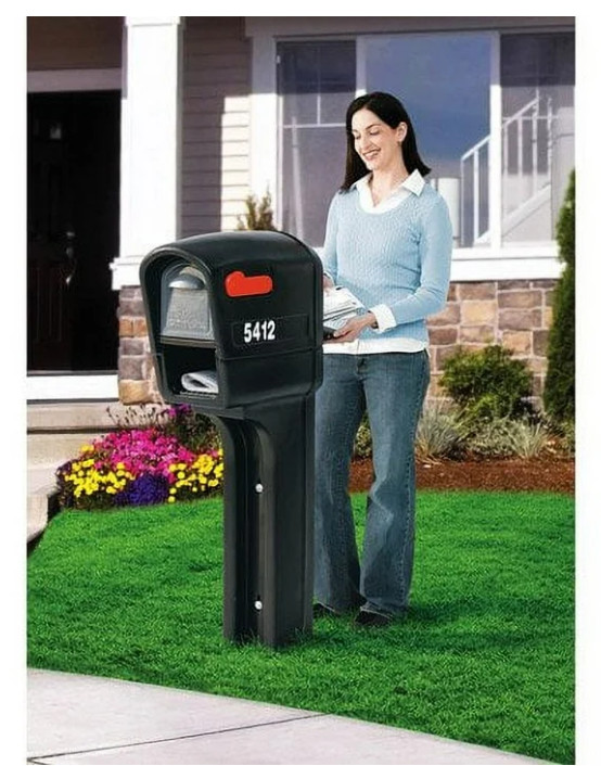 Step2 MailMaster Plus Plastic Mailbox with Black Finish