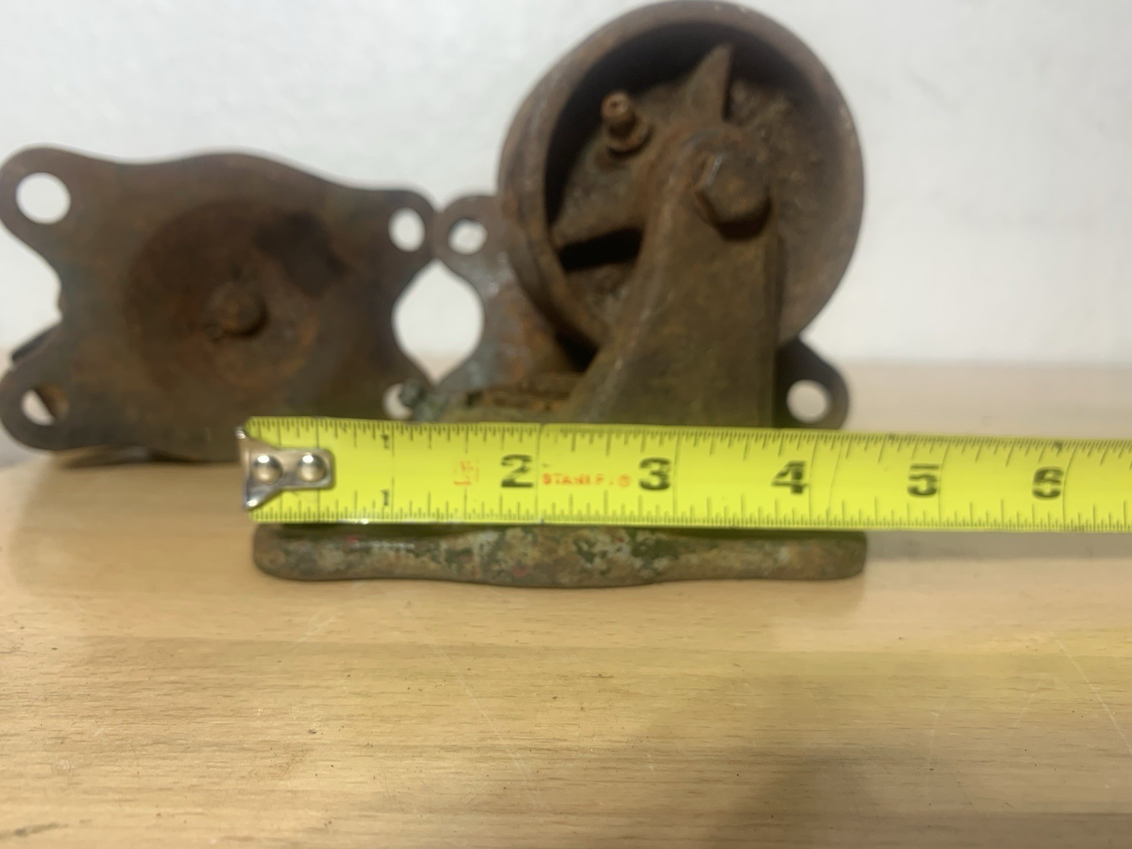 Antique Payson Cast Iron Swivel Casters Industrial Wheels with Grease Fittings