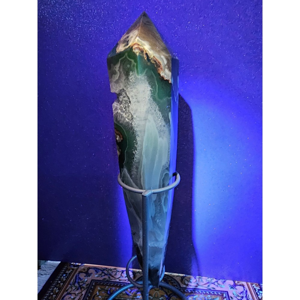 Volcanic Agate Wand Freeform with stand