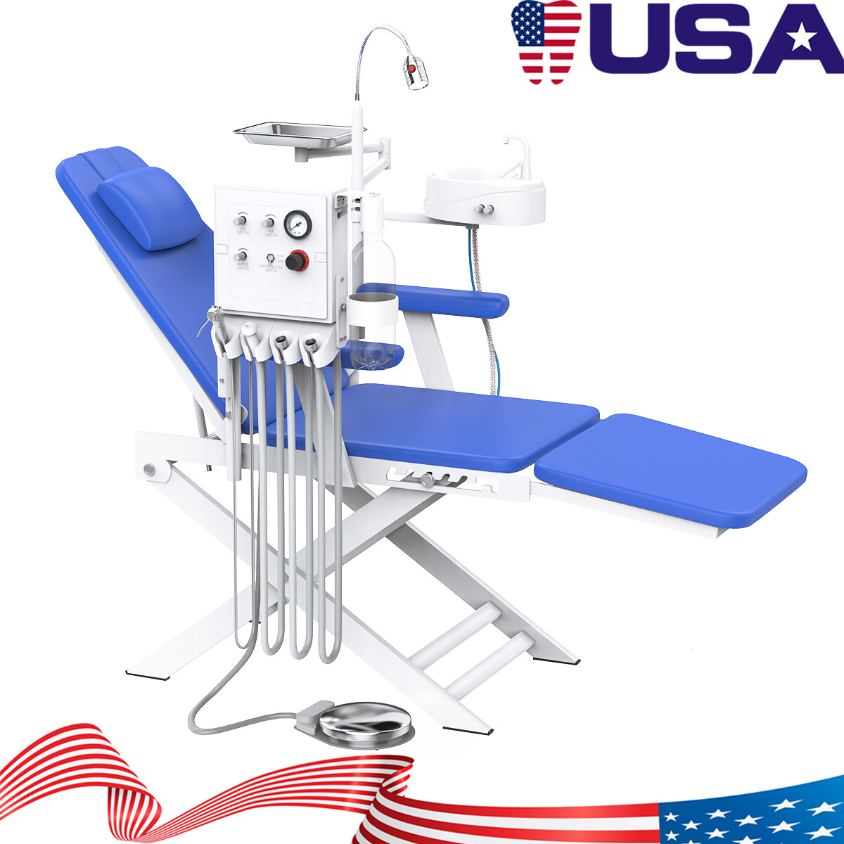 Dental Unit Chair Computer Controlled DC Motor PU Leather Doctor Stool FDA/Chair