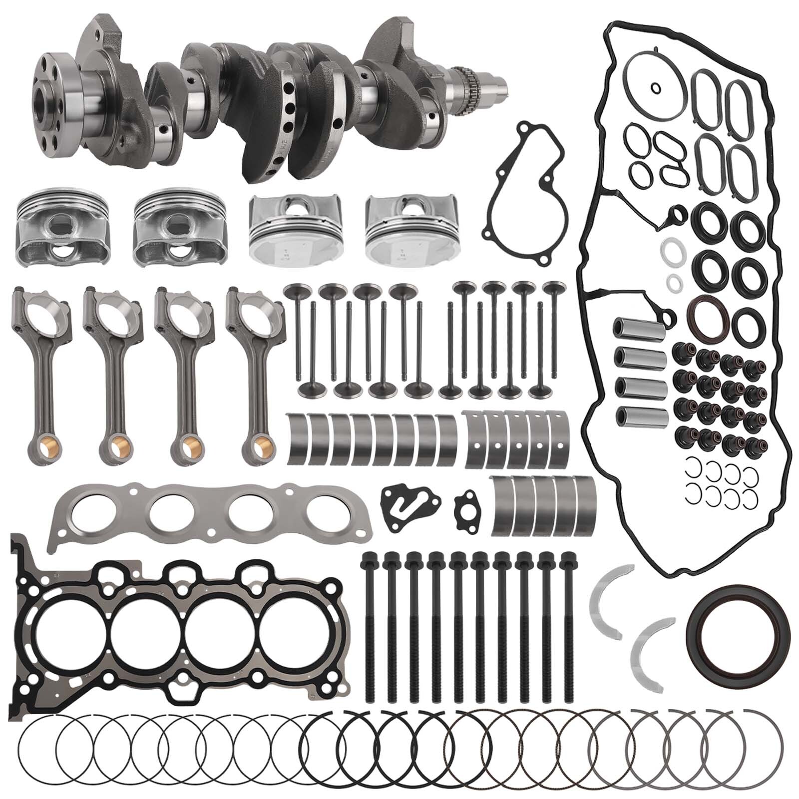 G4NH 2.0L Engine Rebuild Piston Gasket Kit Crankshaft Rods for 17-22 Hyundai Kia