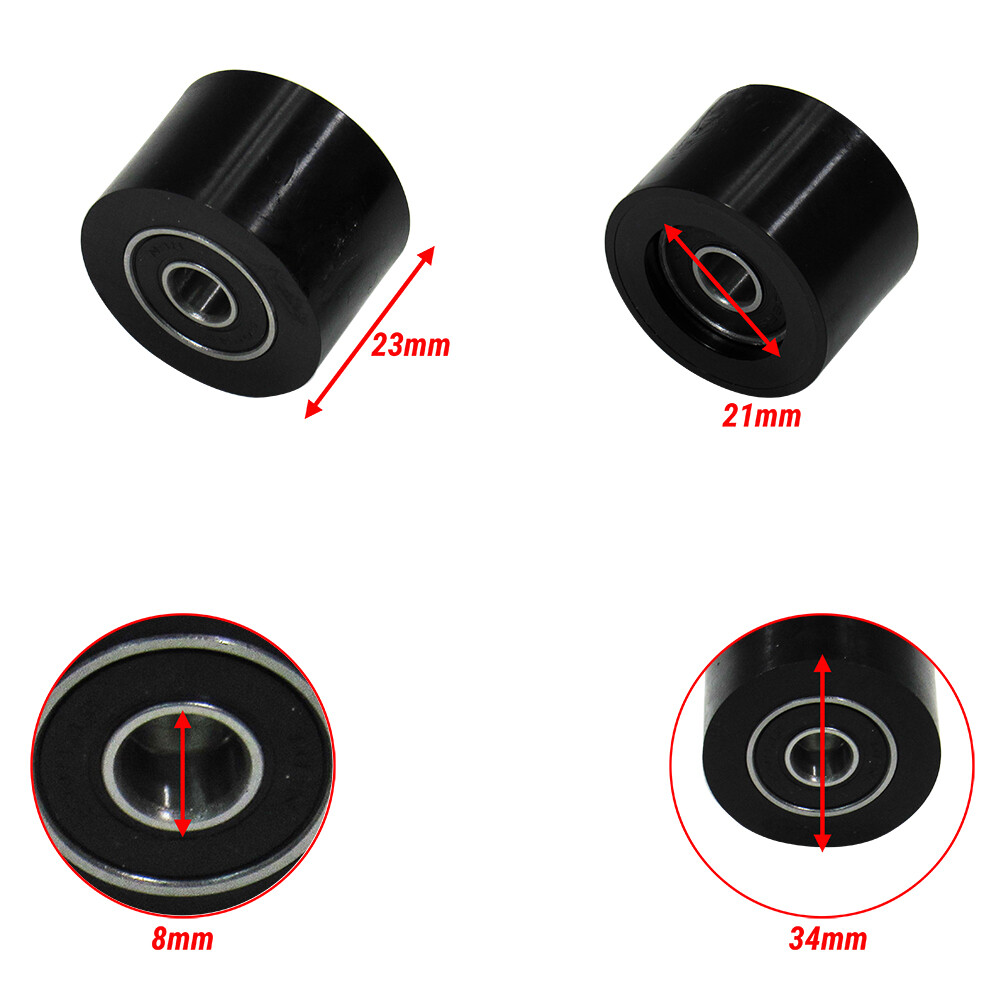 Outlaw Racing OR3081BK Chain Roller Guide 34x23mm Black CR250R CRF250X TRX450R