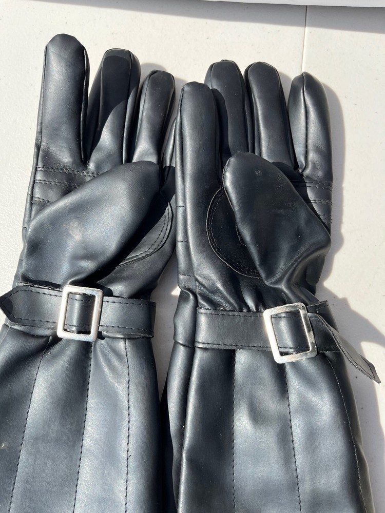 17.5" Long Pleather Riding Gloves