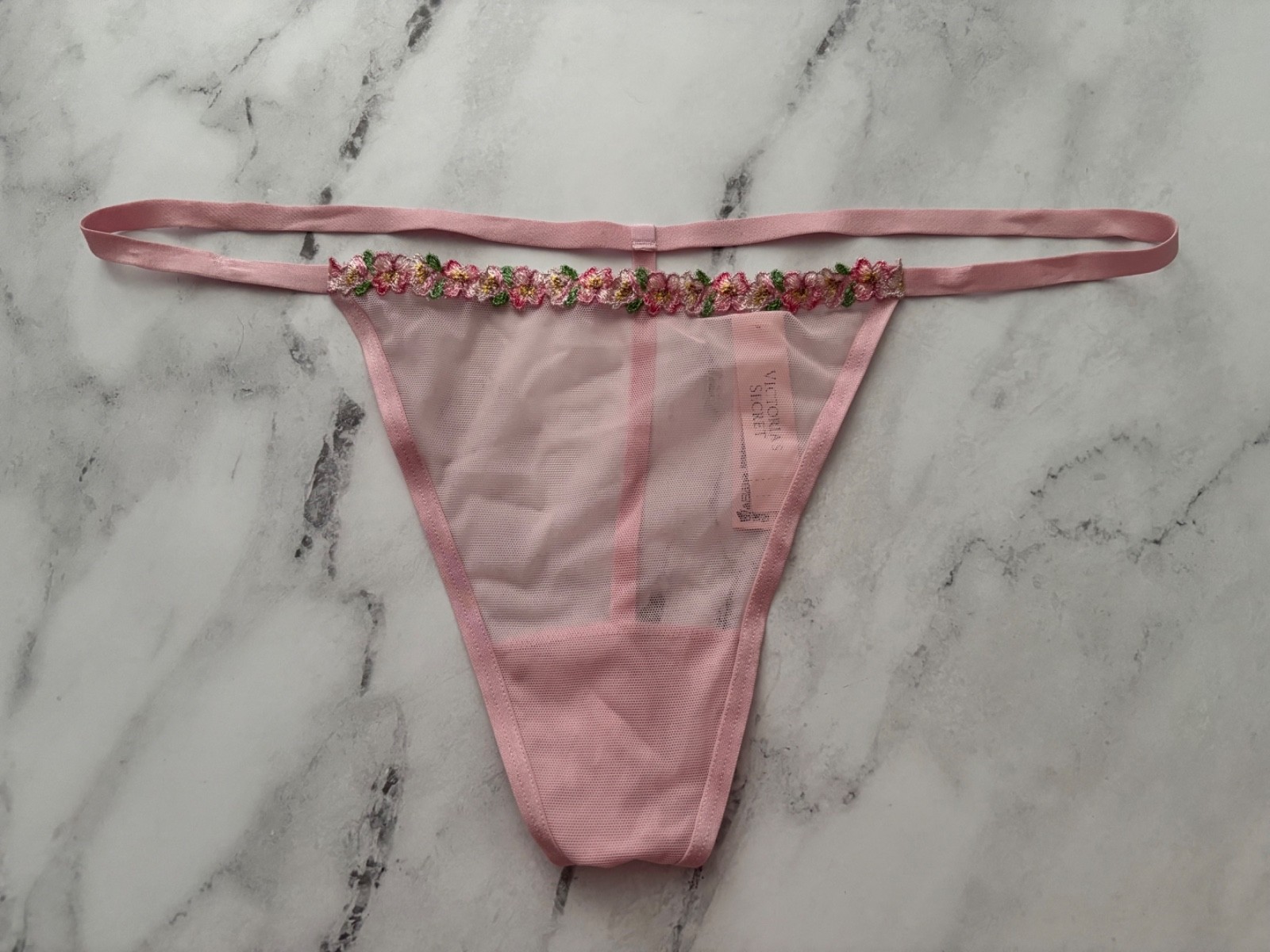 Victoria's Secret Lily Embroidered Floral Corset + V String Panty Set XL