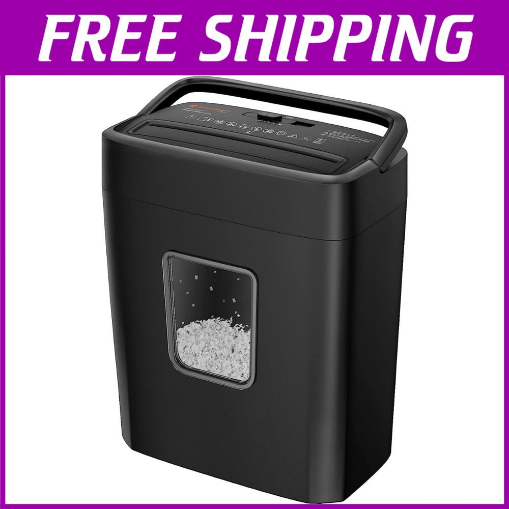 Micro Cut Paper Shredder 6-Sheet High Security
