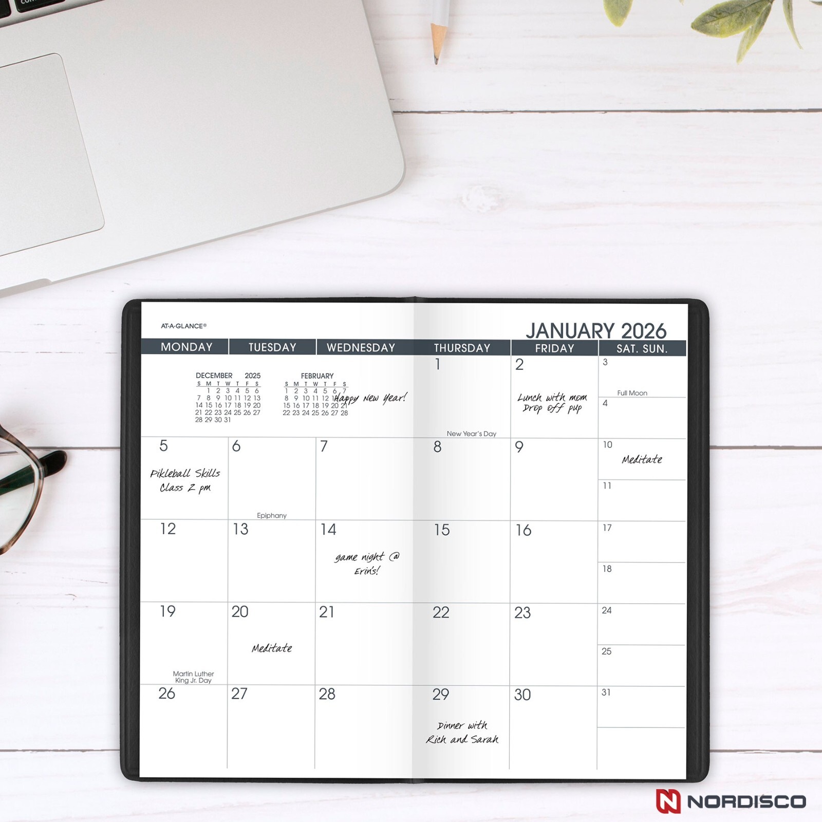 2026 & 2027 At-A-Glance 70-024-05 Two Year Monthly Planner, 3-1/2 x 6"