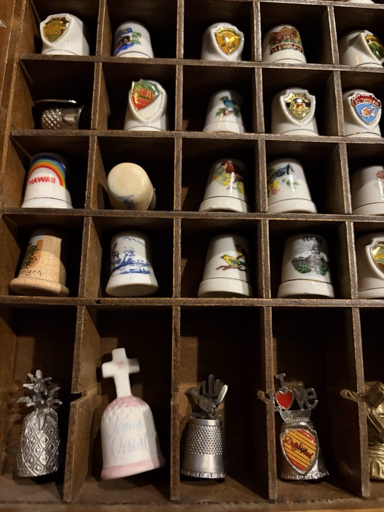Thimble Collection with Case Large. 84 In Total