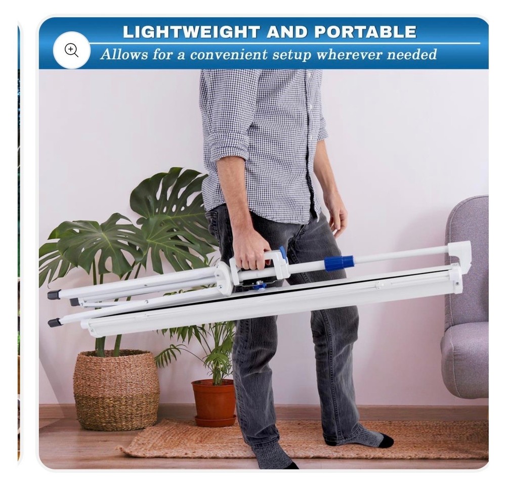 Portable Projector Screen 40" Easy Setup Matte White Tripod Stand