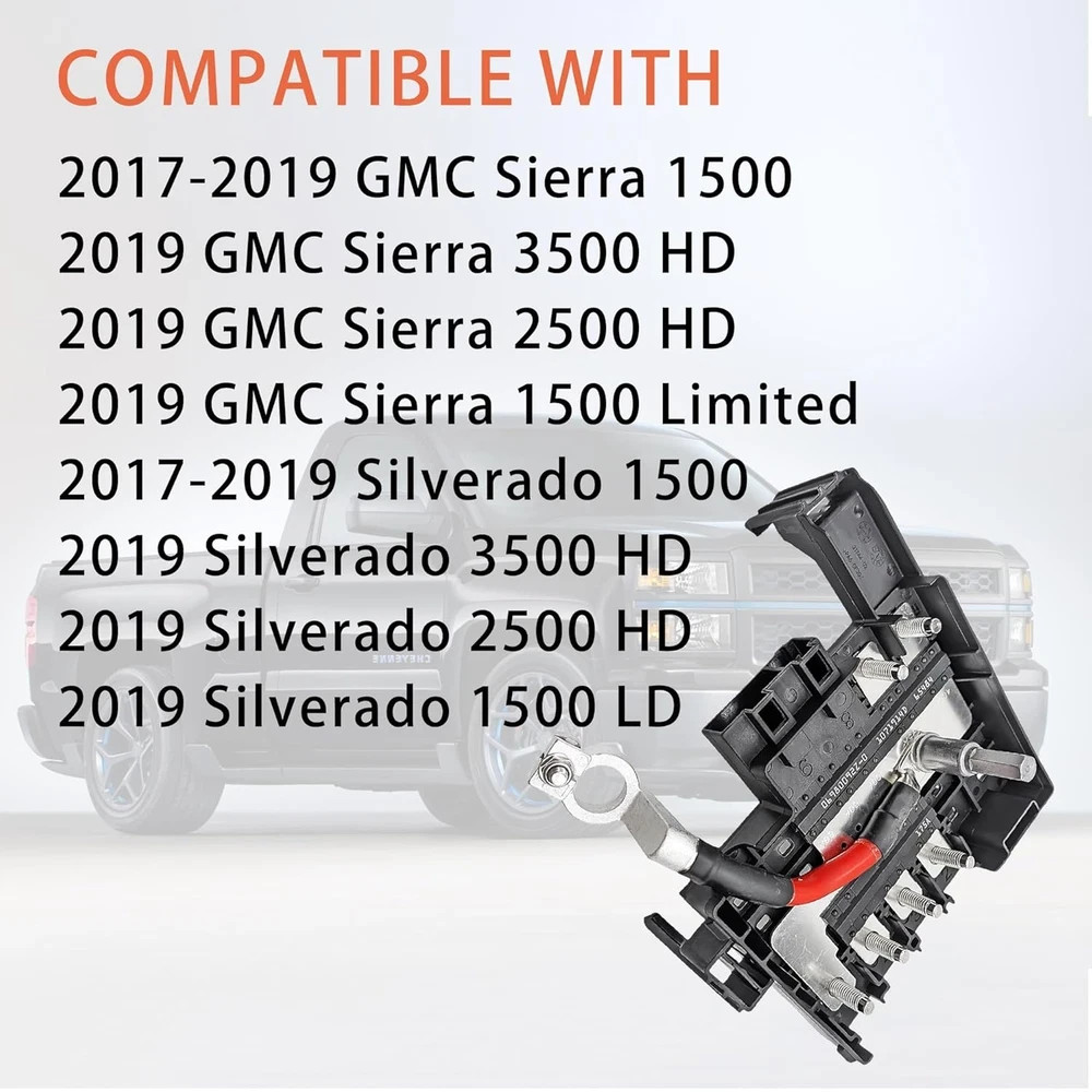 Battery Distribution Engine Compartment Fuse Block Compatible with 2017-2019 GMC