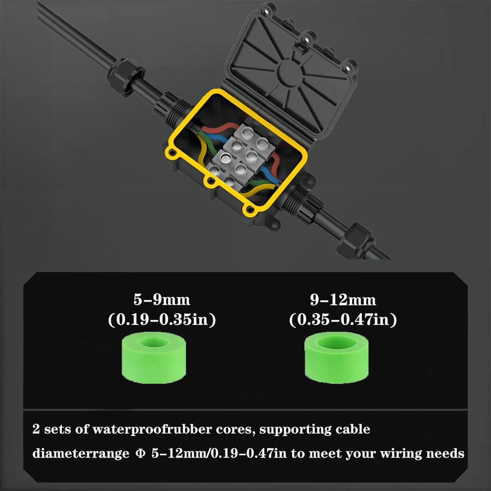 Outdoor Waterproof Junction Box Plastic Cable Electrical Open Splice Underground