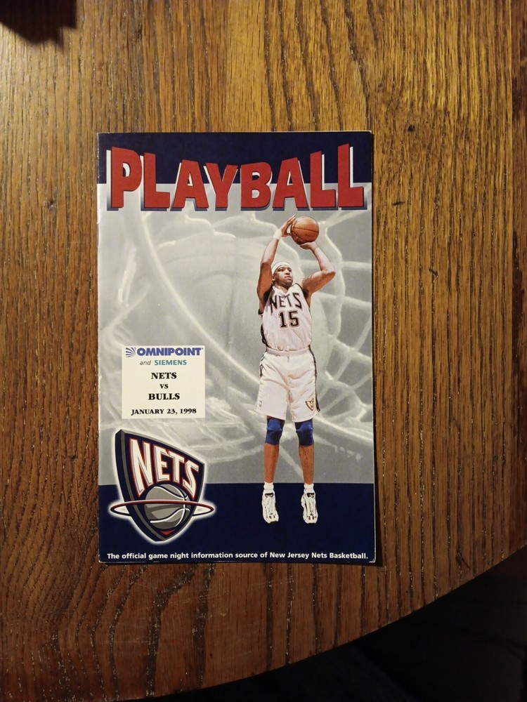 Nets Vs. Bulls January 23,1998 Game Day Program