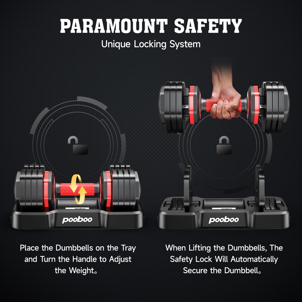 Adjustable Dumbbells Set Quick Adjust Weight Dumbbells Set Exercise Equipment