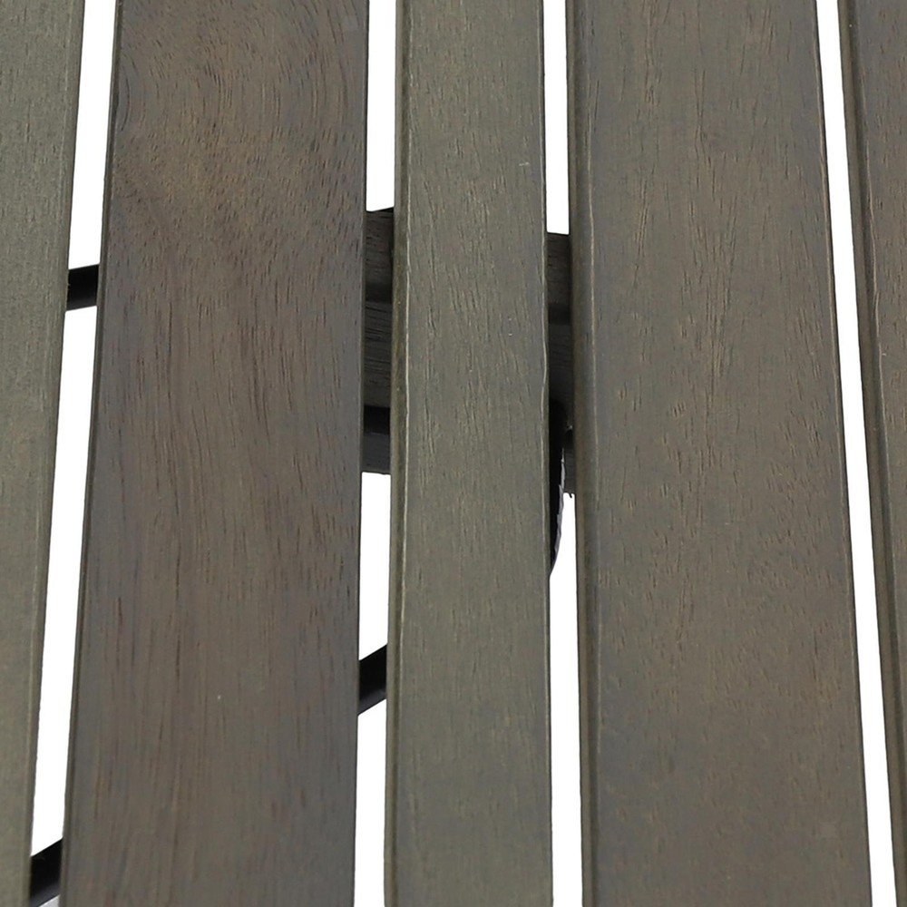 Acacia Wood Foldable Side Table with Slat Design – ,