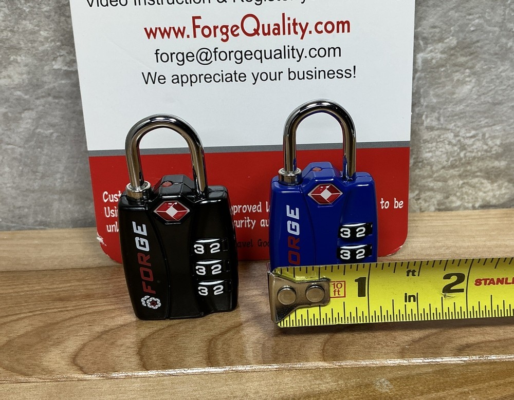 (2) FORGE TSA Certified Open Alert Combination Locks For Luggage