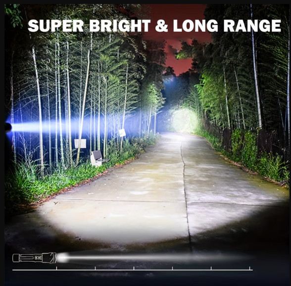 2pcs Rechargeable LED Flashlights, Super Bright Handheld Flashlight, 7 Modes wit