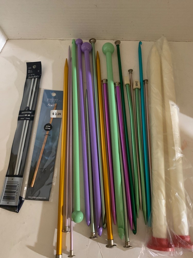 Multicolor Aluminum Knitting Needles Single Point Craft Supply Set