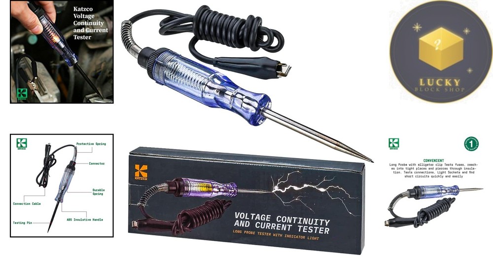 Portable Voltage & Current Tester with Indicator Light - Essential for Mechanics