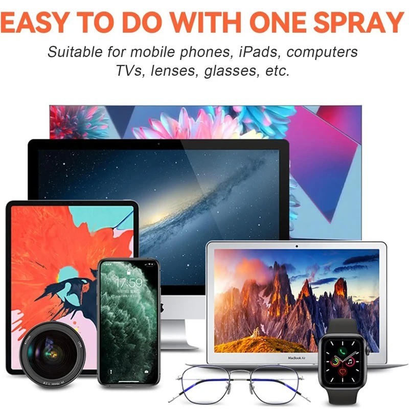 2 in 1 Microfiber Screen Cleaner Spray Bottle for Phone Tablet Computer Screen C
