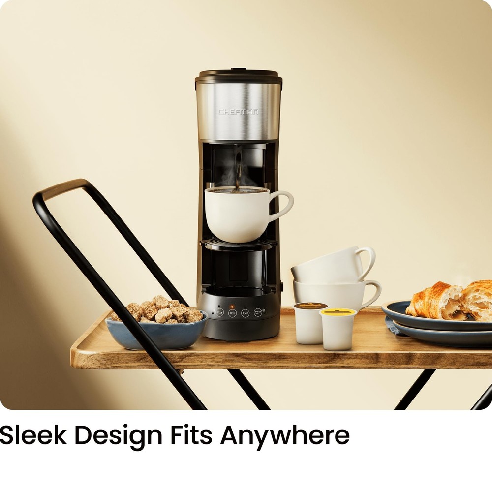 CHEFMAN Single Serve Coffee Maker, K Cup Coffee Machine Compatible with KCup ...
