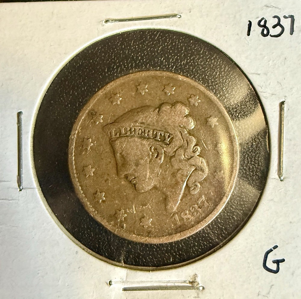 1837 Coronet Head Large Cent – Great Circulated Example