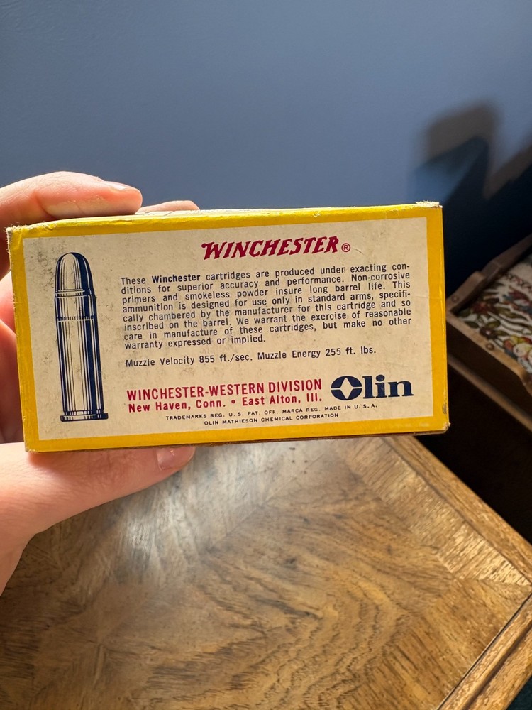 Vintage Winchester .38 Ammo Box