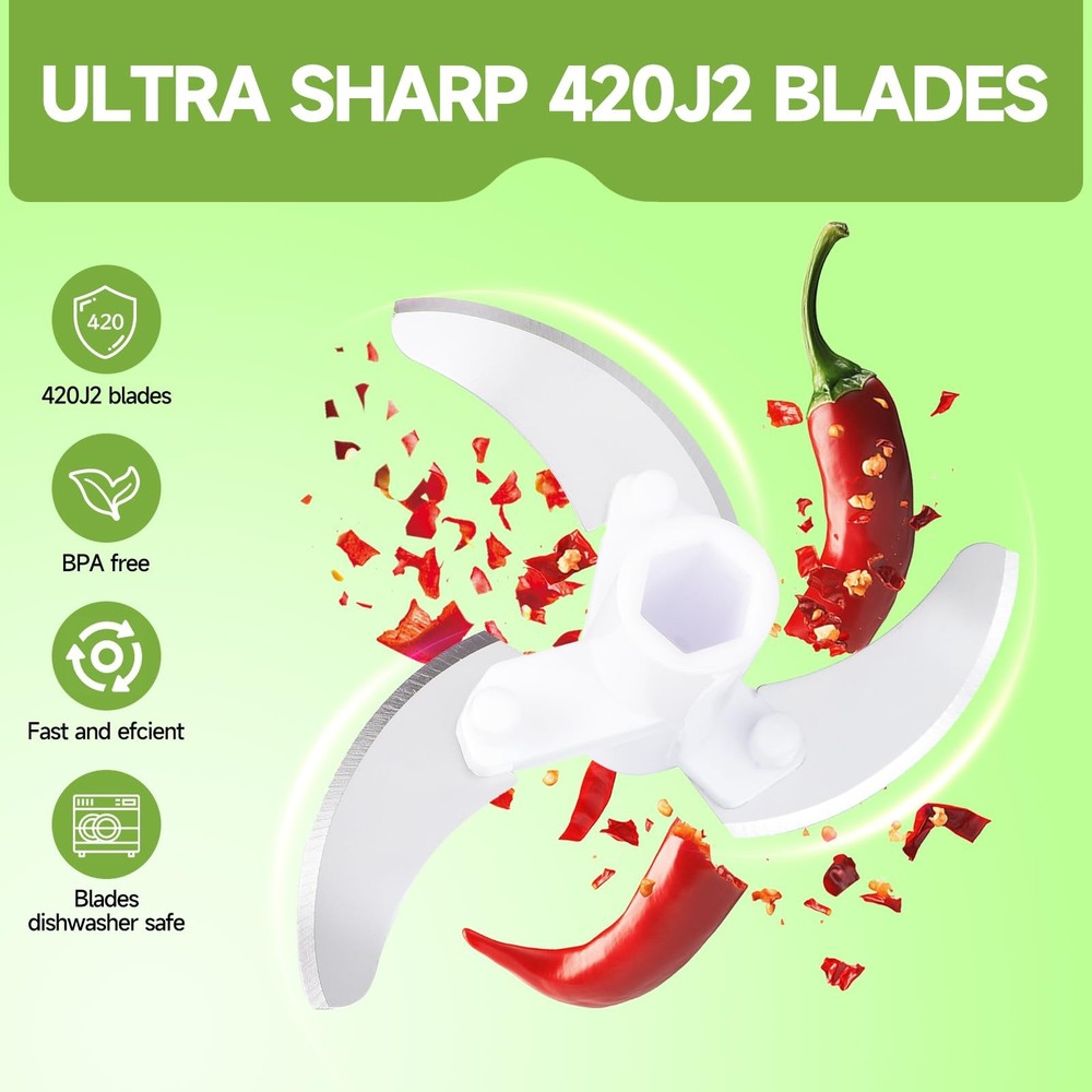 Manual Food Processor Vegetable Chopper Portable Hand Pull String Garlic Mincer