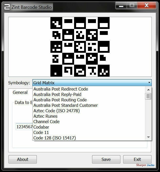Zint Barcode Generator - UPC QR Code Creator Software - 50+ Formats - Windows CD
