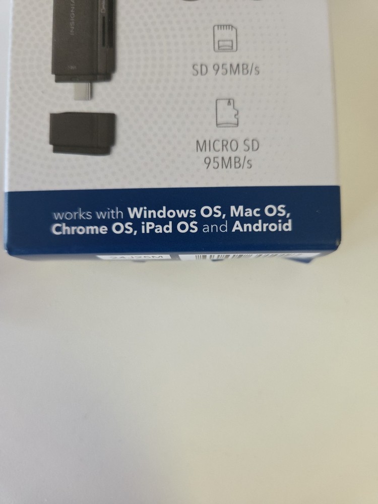 (4) Insignia USB-C USB to SD microSD Memory Card Reader PC MAC ios Android