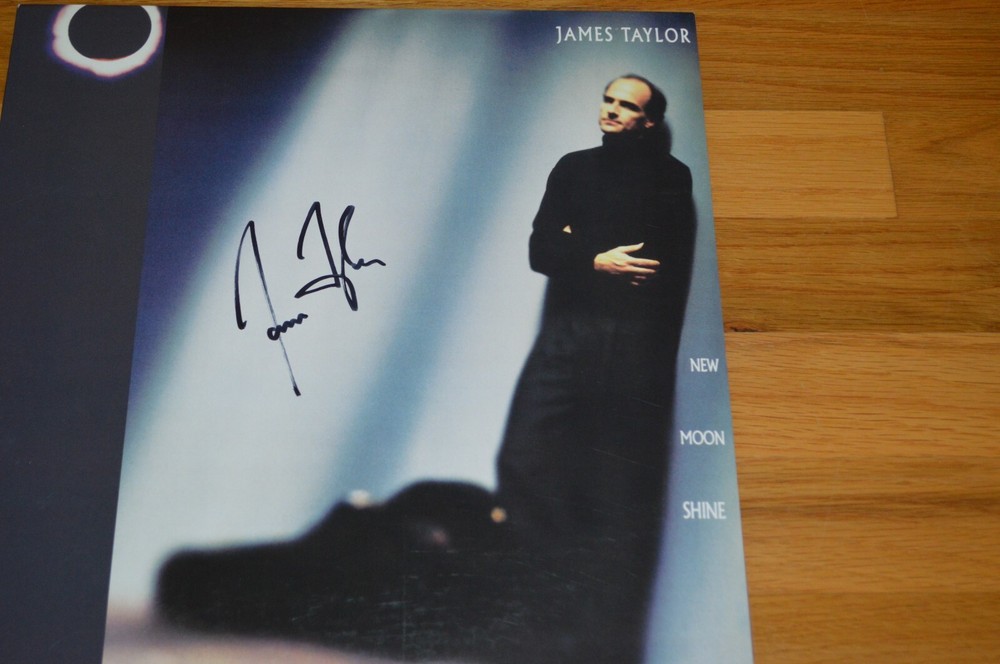 James Taylor Autographed " New Moon Shine " Vinyl LP Cover with JSA COA