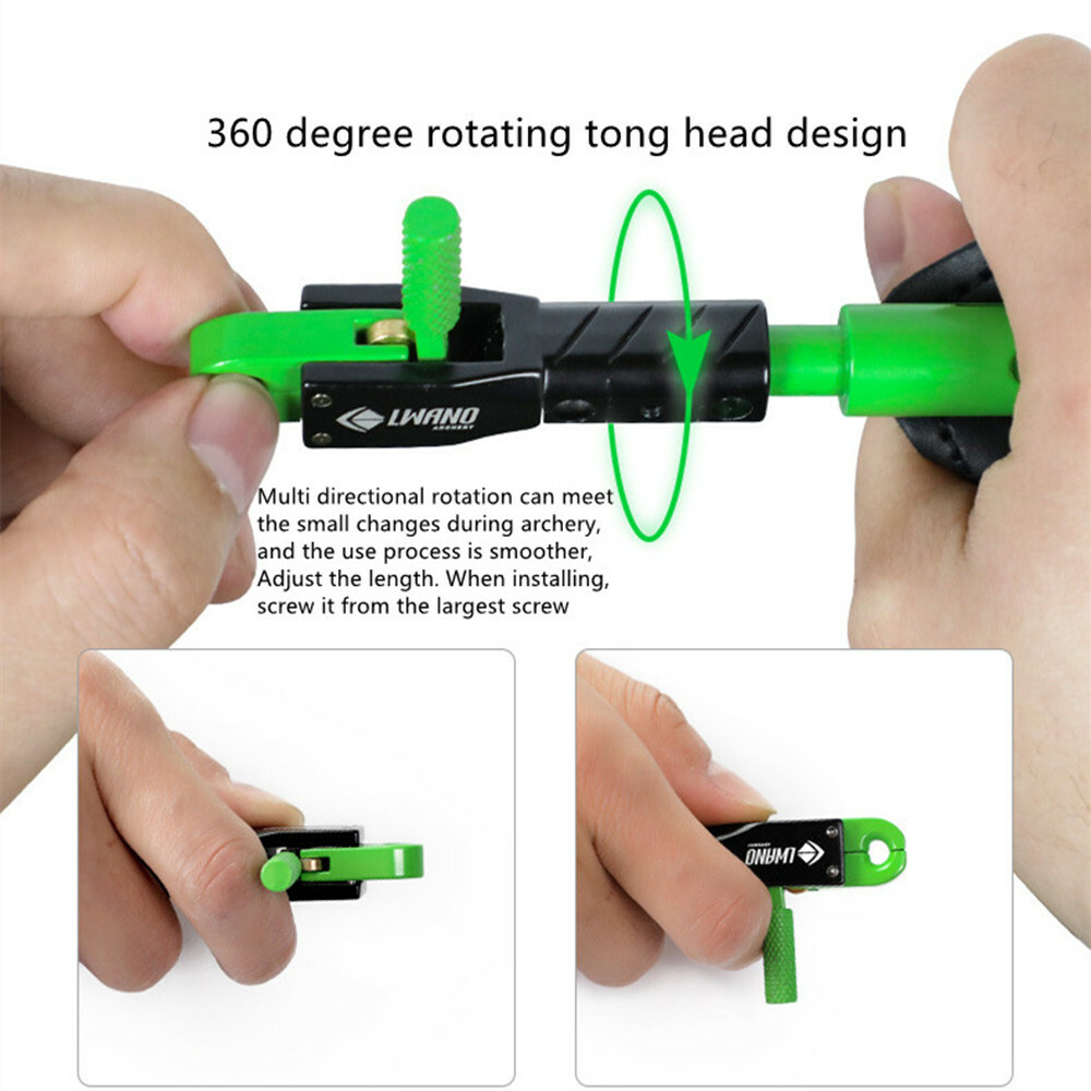Compound Bow Release Aids Adjustable Thumb Gripper Caliper Hunting Shooting
