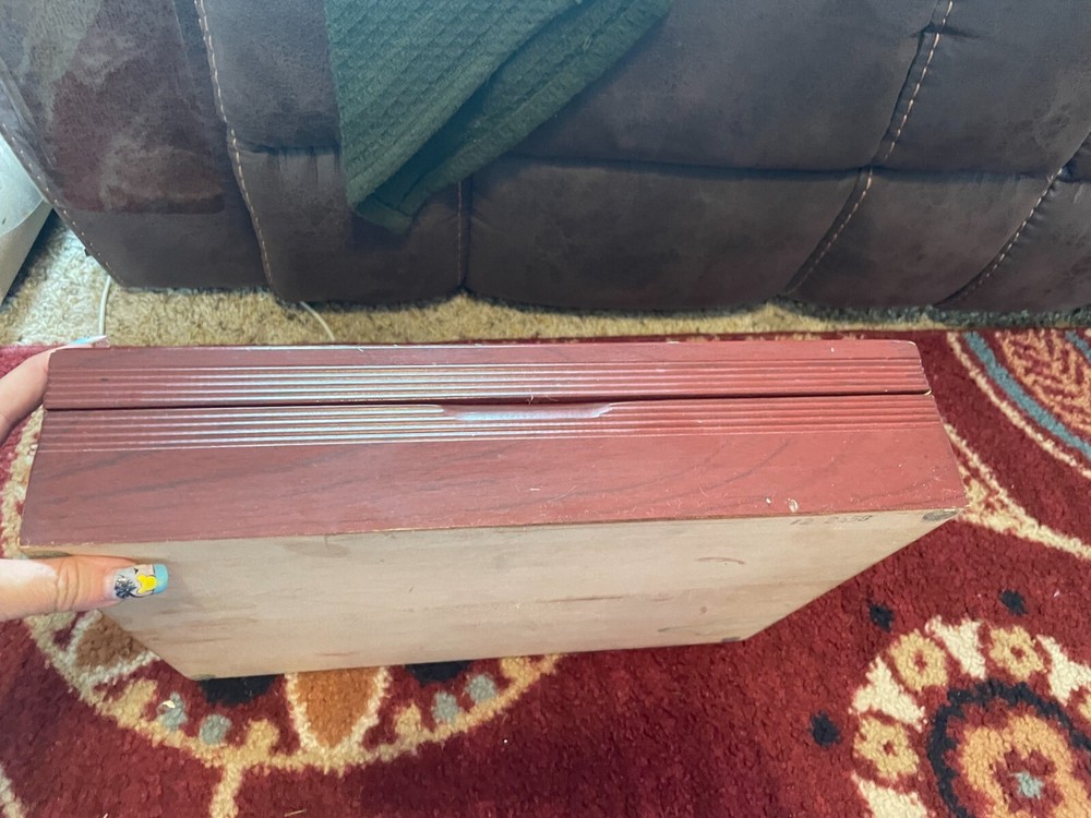 Flatware Silver Ware box Salmon lining 14 1/2" x 3 1/4" x 10 3/4"