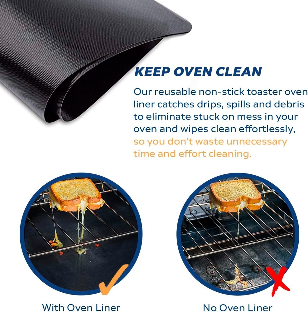 Essential Non-Stick Oven Liners - 3 Pack, 11x9 Inch, Multi-Purpose Discovery