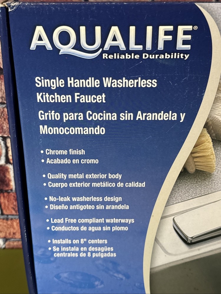 Aqualife Single Handle Washerless Kitchen Faucet Chrome 0442000CA