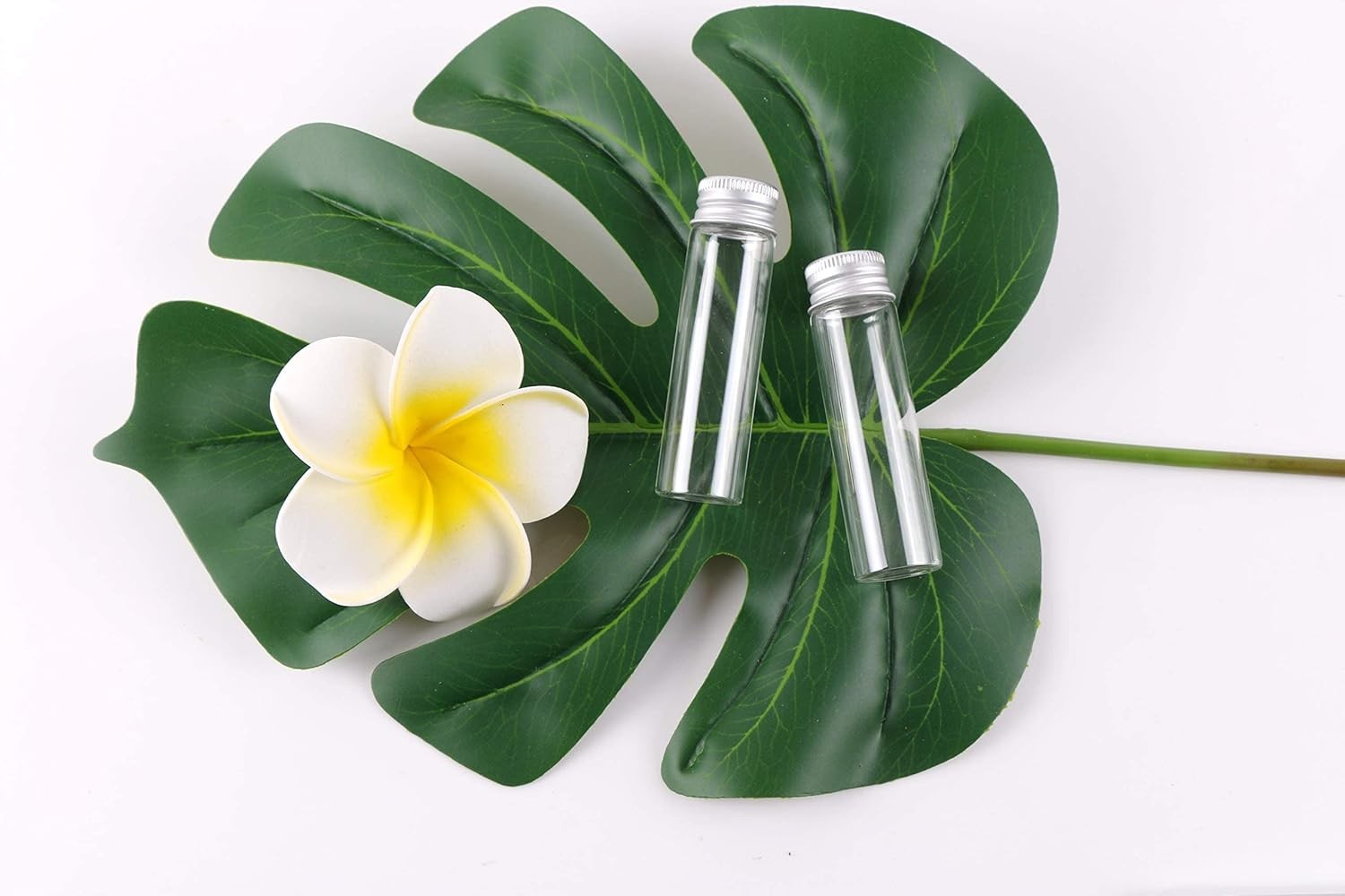 100 Tiny Glass Bottles Clear Small Vials 15 Milliliter Empty Mini Jars