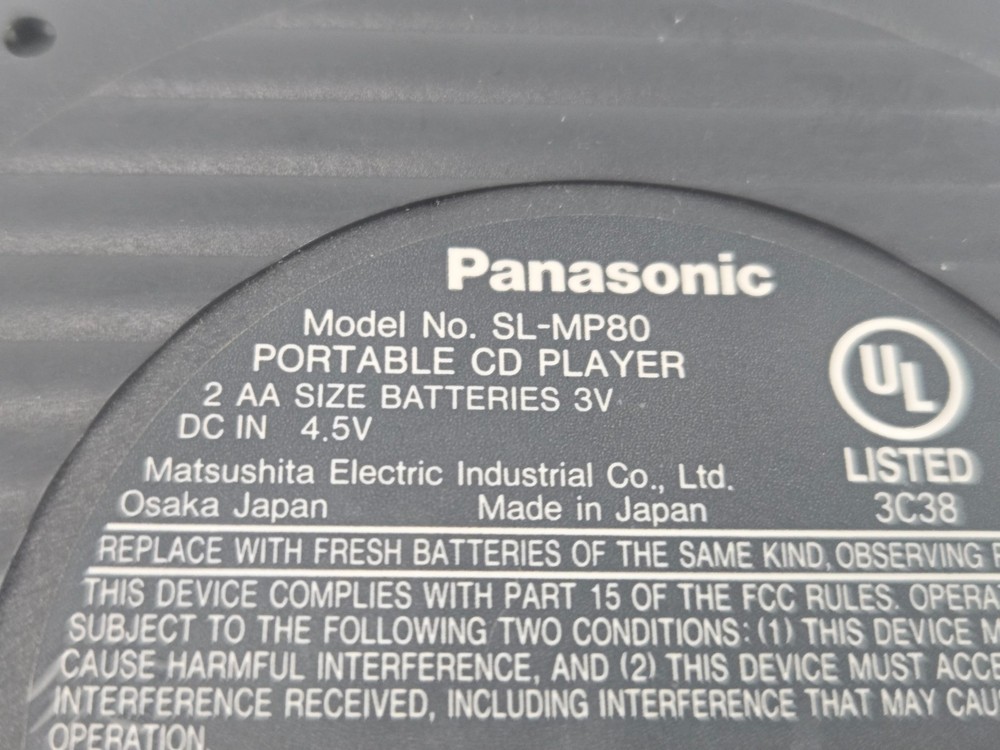 PANASONIC SL-MP80 CD player