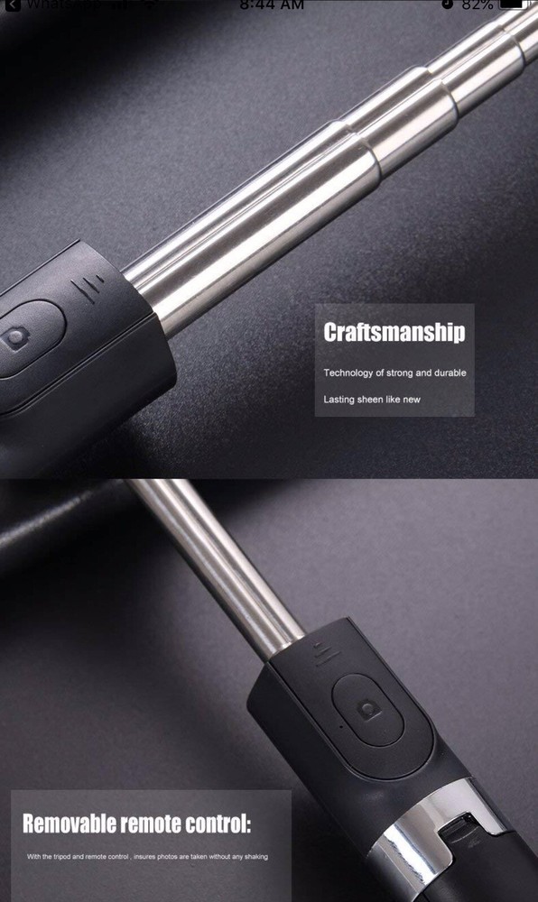 Selfie Stick Wireless Bluetooth with Remote and Extendable Tripod Phone Holder