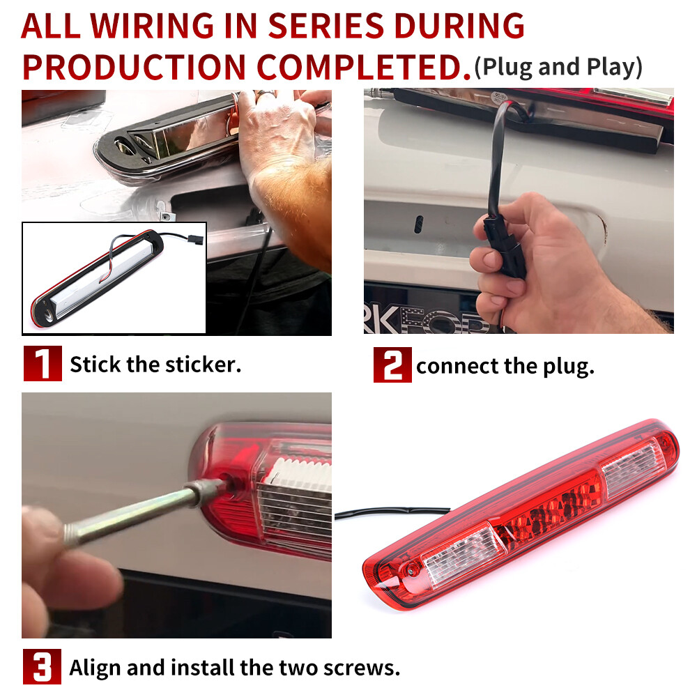 LED Third 3rd Brake Light for Chevy Silverado GMC Sierra 1500 2500 2007-2014