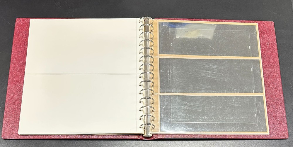 Vintage, Unused Safe Stamp Album w/ Pages, No Stamps - Red