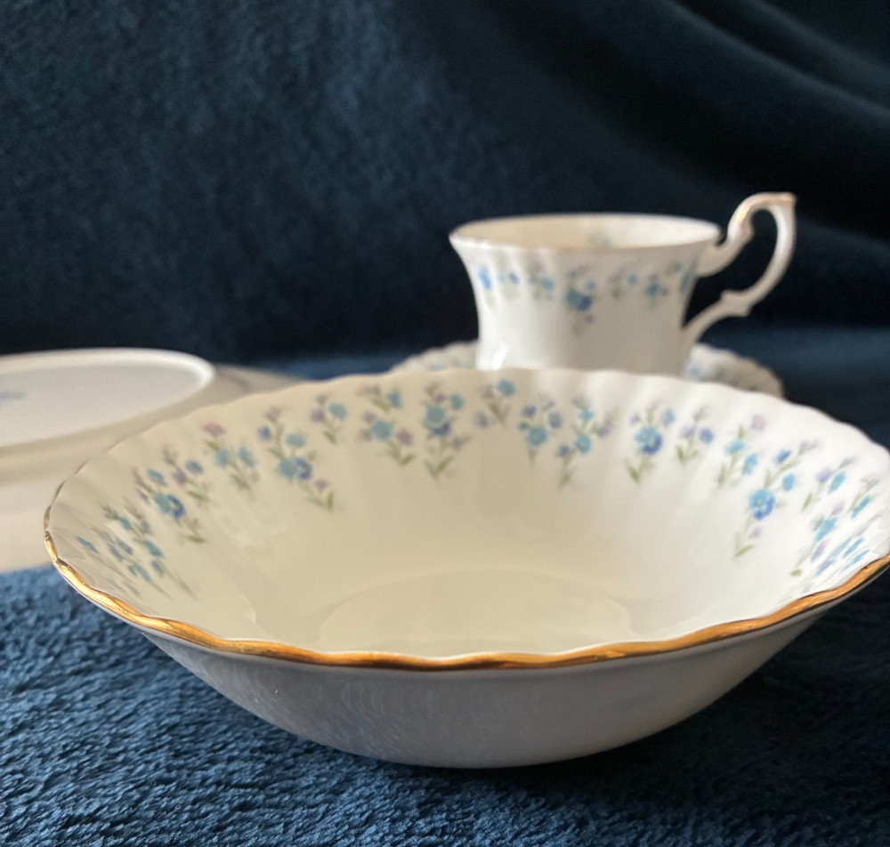 Royal Albert Bone China Memory Lane 7 Piece Place Setting, EUC