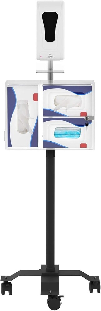 CTA Digital Compact Mobile Sanitizing Station & Automatic Soap Dispenser