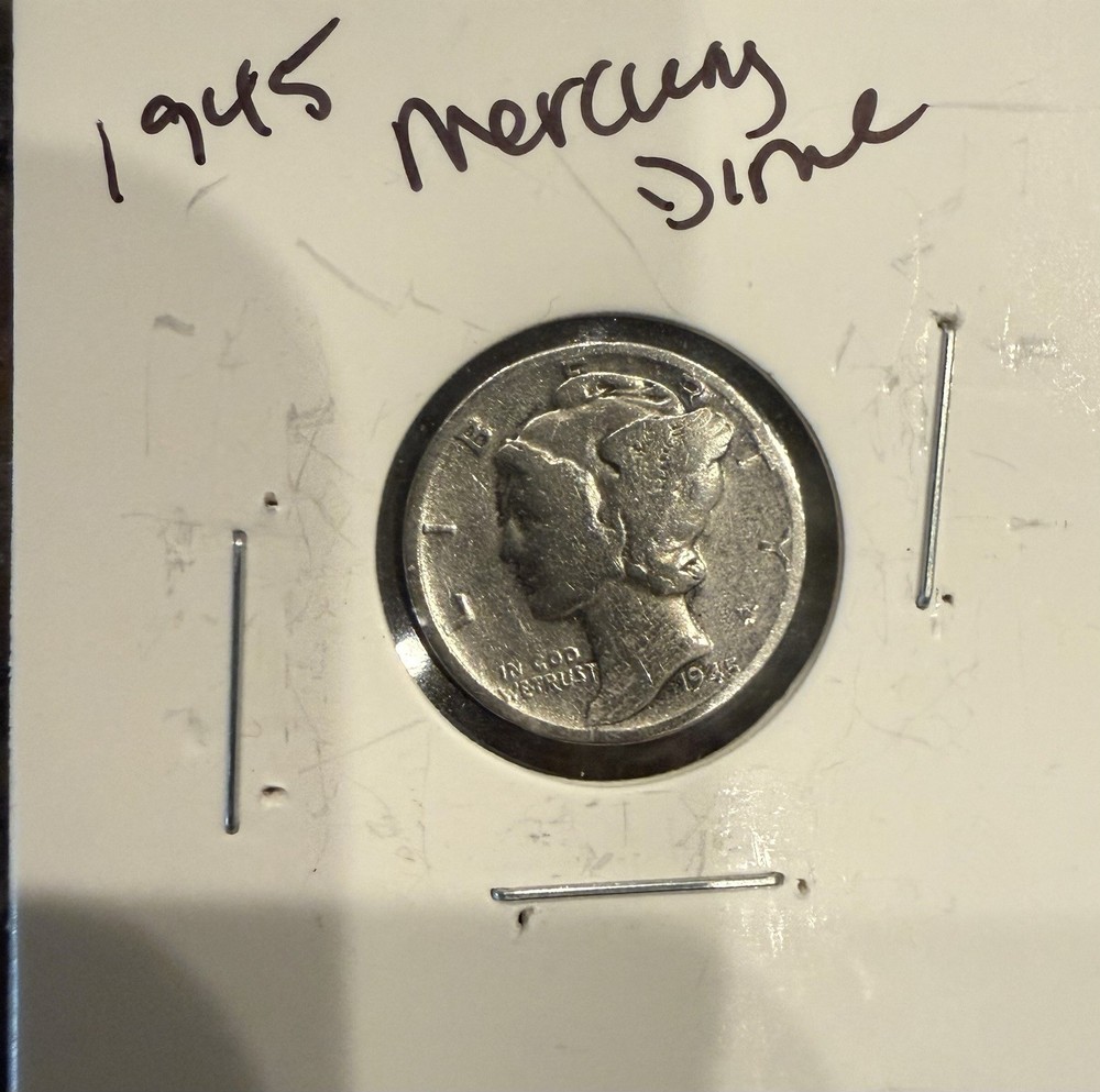 1945 Mercury Dine 10c 90% Silver