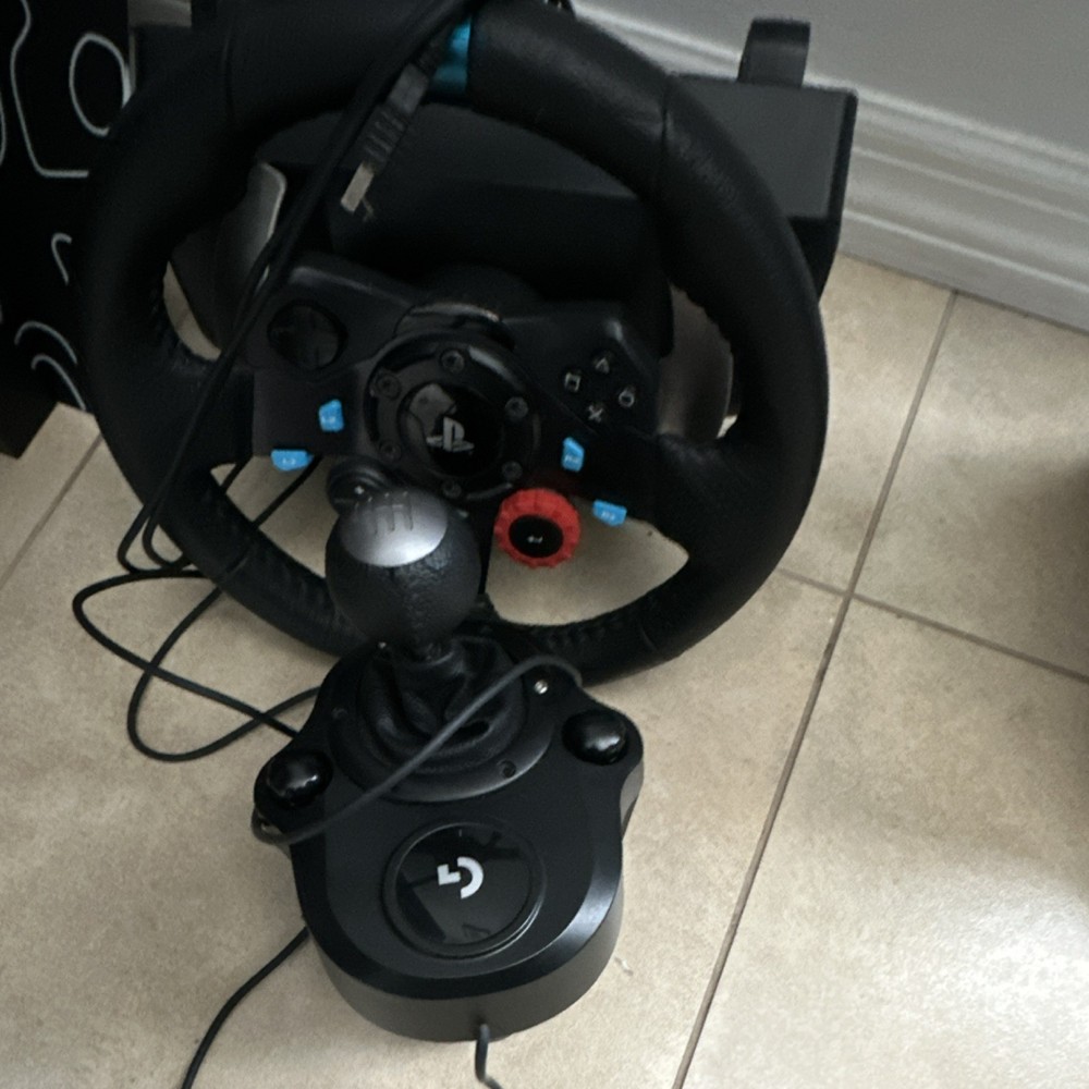 Logitech Steering Wheel, Shifter, and Pedals Video Game Accessory Bundle