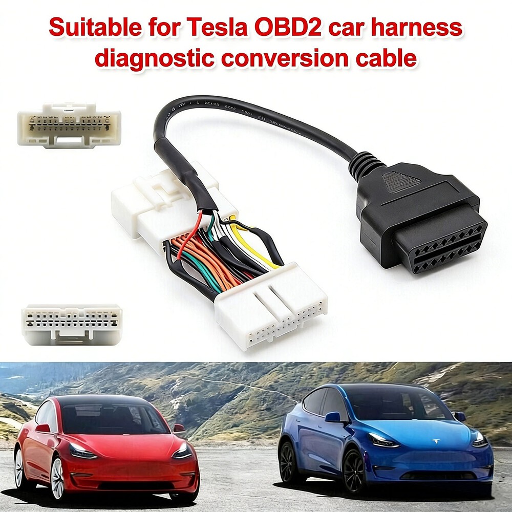 OBD2 Diagnostic Connector Harness Plug Cable for Tesla Model 3 Model Y Adapter