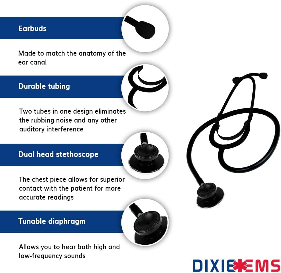 Dual Head Stethoscope, Fully Functioning Stethoscope for Doctors, Nurses, Emts,