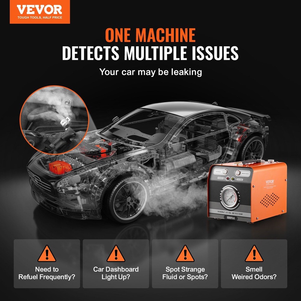 Complete Smoke Diagnostic Tool with No External Pump Needed 8L/min Output
