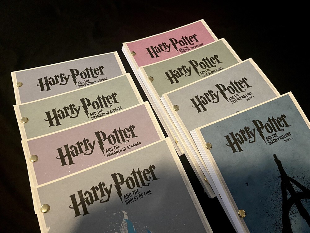 Warner Bros.™ HARRY POTTER SERIES Complete Collection SCREENPLAY Full Script Set