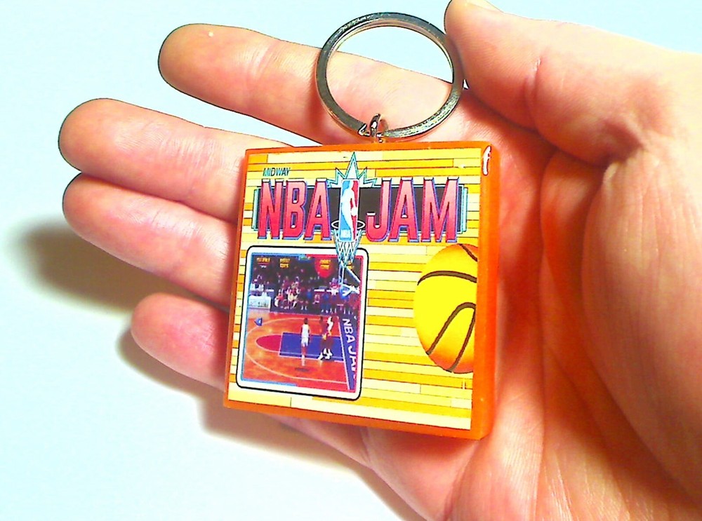 NBA Jam Arcade Coin Door accessory Keychain