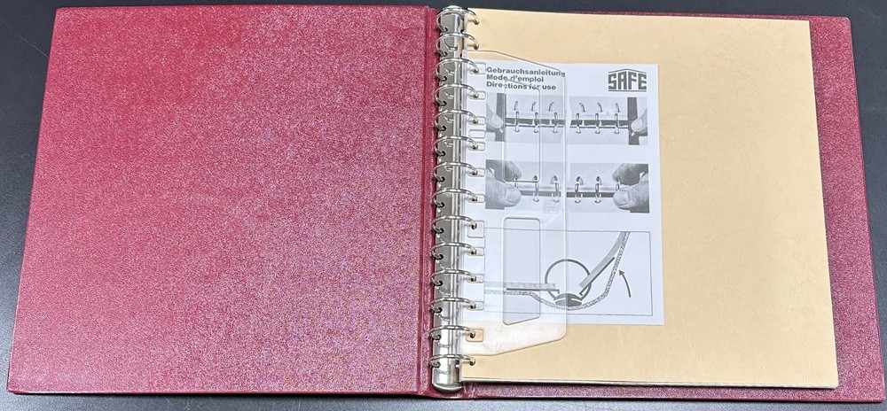 Vintage, Unused Safe Stamp Album w/ Pages, No Stamps - Red